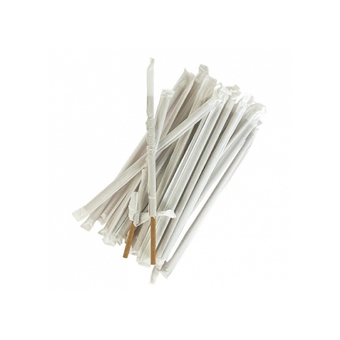 Słomka papierowa SHAKE 8mm x 197mm KRAFT ZAPAKOWANA INDYWIDUALNIE