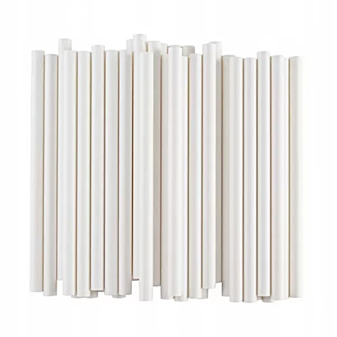 Słomka papierowa BUBBLE TEA ŚCIĘTA 12mm x 210mm BIAŁA