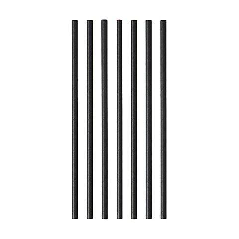 Słomka papierowa BUBBLE TEA ŚCIĘTA 12mm x 210mm CZARNA