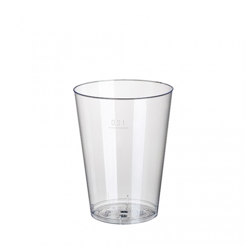 Kubek plastikowy, krystaliczny PS 200 ml A50