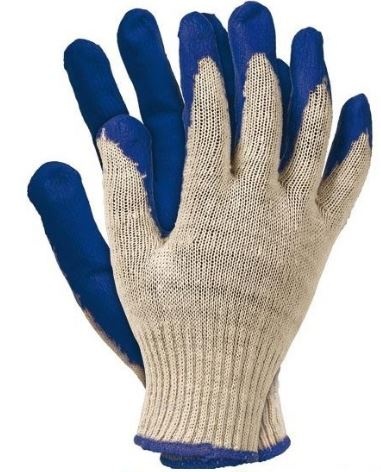 Rękawice robocze niebieskie 10 sztuk