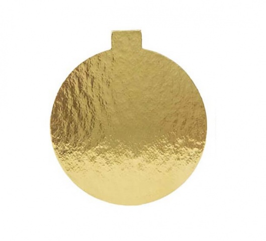 Tacka bankietowa z uchwytem złota średnica 7 cm 