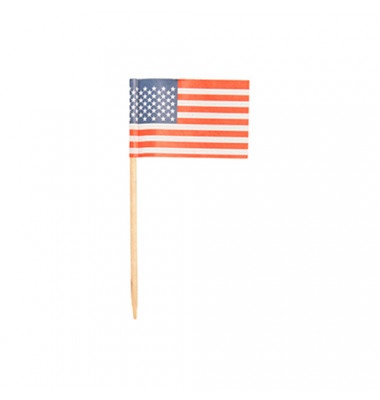 Wykałaczki z flagą Ameryki 8cm 500szt 16657
