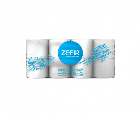 Papier toaletowy biały celuloza 3war 27.5m 8rolek ZEFIR