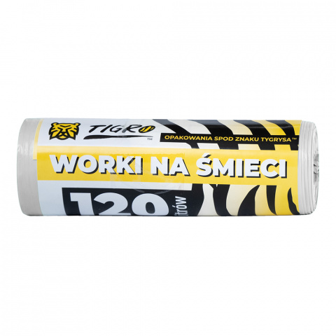 Tigro transparentne worki na odpady 120L 10 sztuk