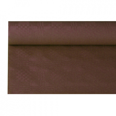 Papierowy obrus rolka 1,20cm/8mb wytłoczenie damaszkowe brązowy