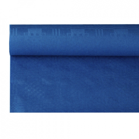 Papierowy obrus rolka 1,20cm/8mb wytłoczenie damaszkowe ciemny niebieski