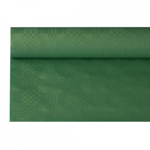 Papierowy obrus rolka 1,20cm/8mb wytłoczenie damaszkowe ciemny zielony