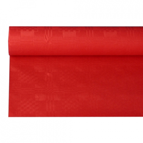 Papierowy obrus rolka 1,20cm/8mb wytłoczenie damaszkowe czerwony