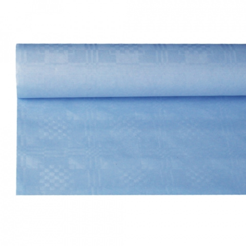 Papierowy obrus rolka 1,20cm/8mb wytłoczenie damaszkowe jasny niebieski