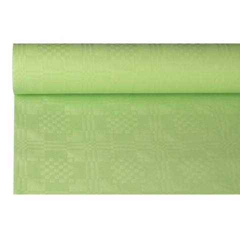 Papierowy obrus rolka 1,20cm/8mb wytłoczenie damaszkowe pastelowa zieleń