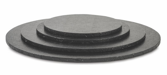 Okrągły czarny  podkład pod tort 300mm 12mm