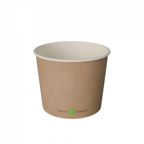 Papierowa miseczka na zupę KRAFT 500ml 110mm BEZ OPŁATY SUP