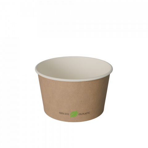 Papierowa miseczka na zupę KRAFT 350ml 110mm BEZ OPŁATY SUP