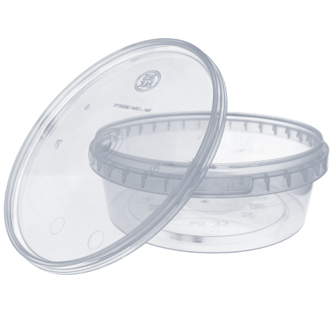 WIADERKO TRANSPARENTNE Z WIECZKIEM 0,3L