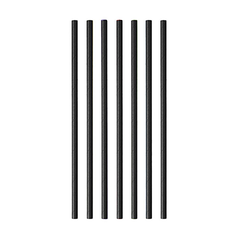 Słomka papierowa BUBBLE TEA ŚCIĘTA 12mm x 210mm CZARNA