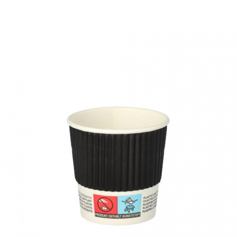 Kubek papierowy CZARNY dwuwarstwowy 100ml 60mm