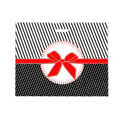 Reklamówka LDPE 50/63 50 sztuk nadruk kokardka