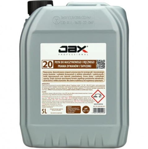 Jax 20 płyn do prania ręcznego tapicerki i dywanów 5L