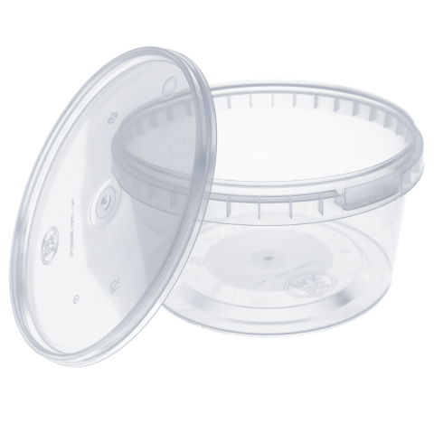 WIADERKO TRANSPARENTNE Z WIECZKIEM 0,5L