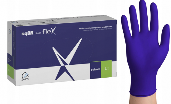 Rękawiczni nitrylowe KOBALTOWE rozmiar L