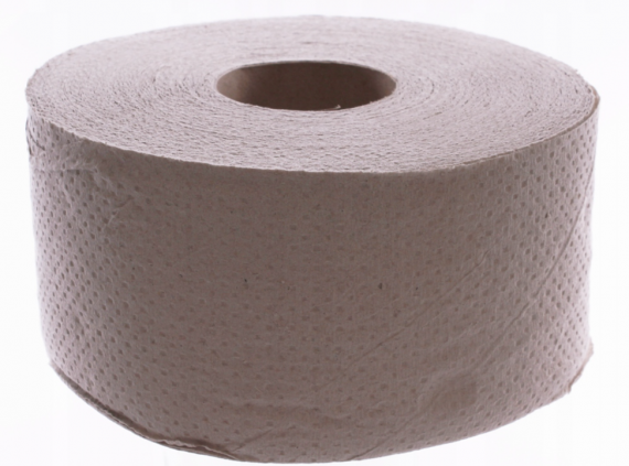 Papier toaletowy JUMBO 100% makulaturowy SZARY 100mb 19cm 2 warstwy NO NAME