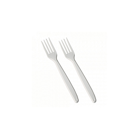 Premium wielorazowy biały widelec