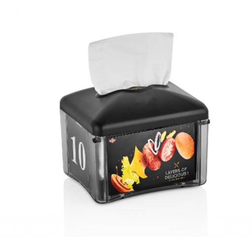 DYSPENSER DO SERWETKI N10 10/10 CZARNY + REKLAMA