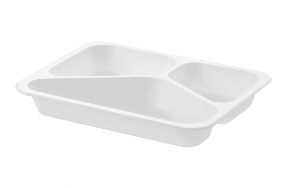 Pojemnik do zgrzewu biały 227/178/30 3-DZIELNY