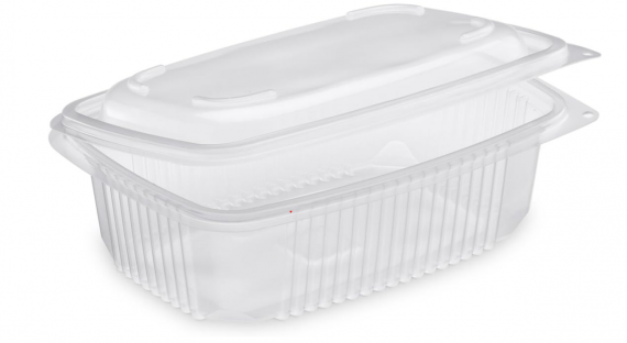 Pojemnik OVAL PP 500ml wielorazowy Z WIECZKIEM 163/125/50  STA500TP