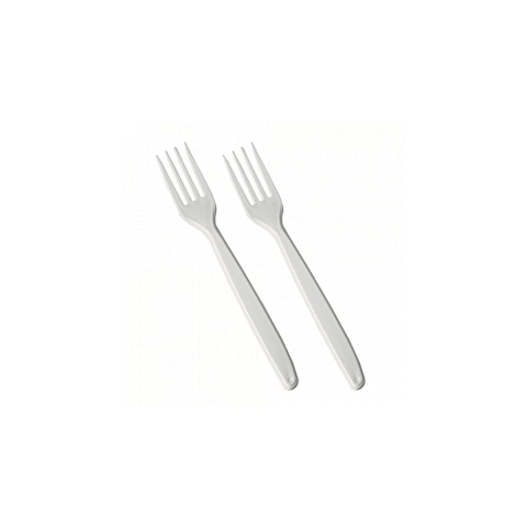 Premium wielorazowy biały widelec