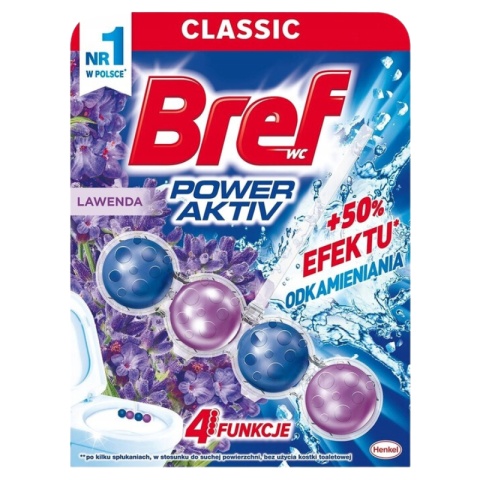 BREF KOSZYK WC KULKI 50g LAVENDA POWER AKTIV