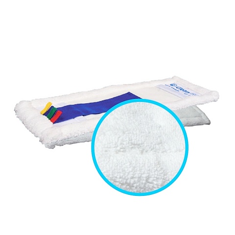 AKC MOP PŁASKI 40CM Z MIKROFAZY DO GRUNTOWEGO CZYSZCZENIA + TAŚMA