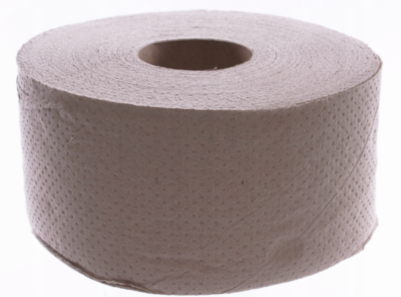 Papier toaletowy JUMBO 100% makulaturowy SZARY 100mb 19cm 2 warstwy NO NAME