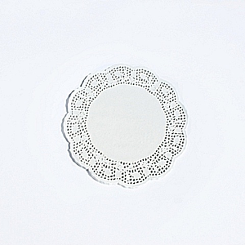 Serwetka wycinana ażurowa 24cm okrągła BIAŁA