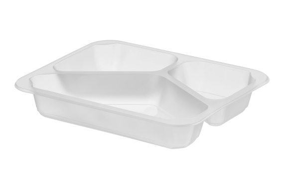 Pojemnik do zgrzewu mleczny 227/178/40 3-DZIELNY