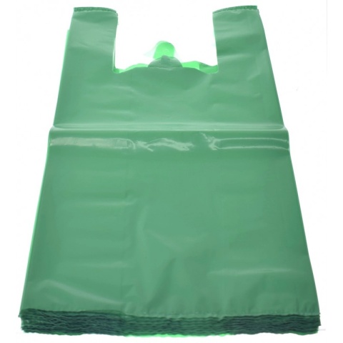 Reklamówka HDPE 43/100 100 sztuk 35 mikronów zielona