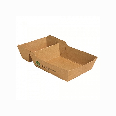 Kraft tacka papierowa 100% FAIR 2 KOMORY 155/85/38 brązowa