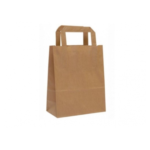 Torba papierowa brązowa z uchwytem płaskim 290/170/330