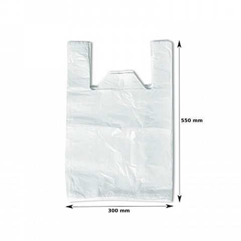 Reklamówka HDPE  SUPER JAKOŚĆ 30/55 150 sztuk 12 mikronów biała