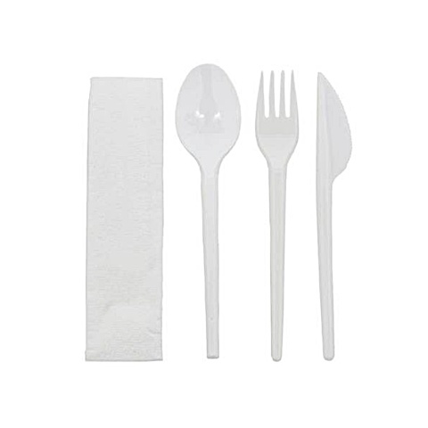 PS SERWETKA+WIDELEC+NÓŻ+ŁYŻKA BIAŁY A250