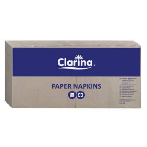 Serwetka 33/33 RECYKLING składana 1/4 2 warstwowa BRĄZOWA