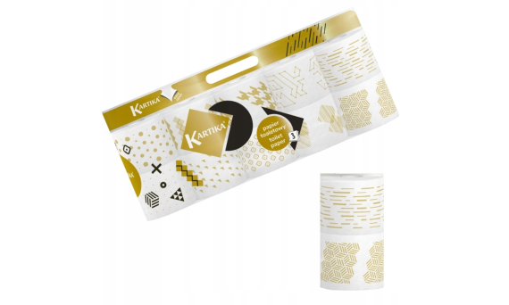 PAPIER TOALETOWY 3W 24MB CELULOZA 10 ROLEK KARTIKA GOLD