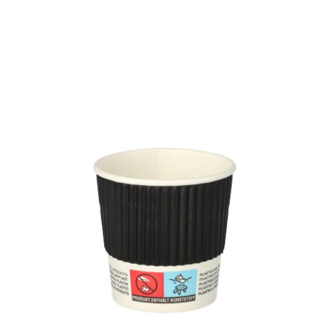 Kubek papierowy CZARNY dwuwarstwowy 100ml 60mm