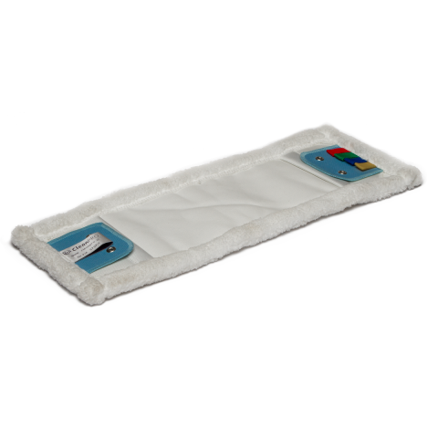 AKC MOP PŁASKI 40CM Z MIKROFAZY DUO BIAŁY ZAPINANY