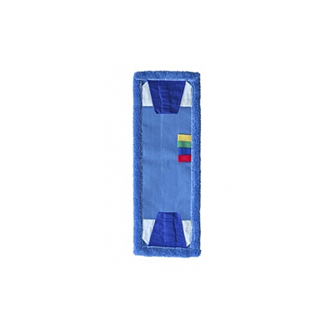 AKC MOP PŁASKI 40CM Z MIKROFAZY DUO NIEBIESKI ZAPINANY