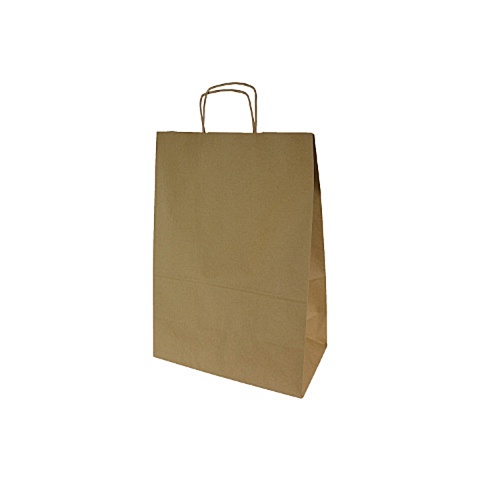 Torba papierowa brązowa uchwyt skręcany 320/160/420