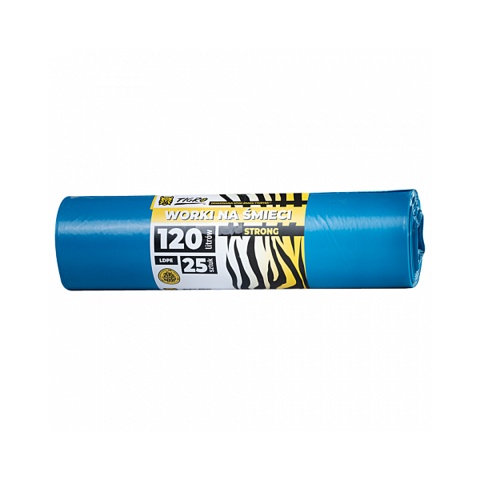TIGRO WORKI NA ŚMIECI LDPE STRONG 120l 70X110 A25 NIEBIESKIE