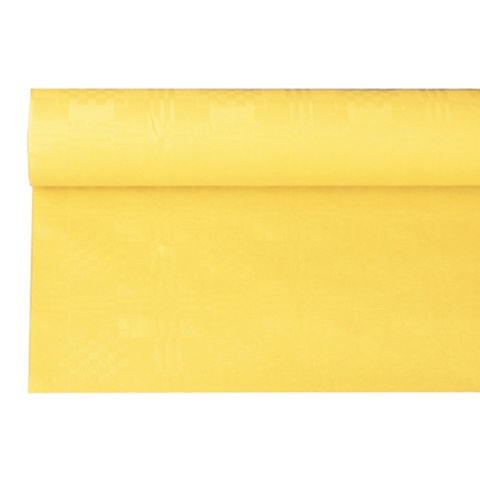 Obrus w rolce 6m/1,2m Damaszkowy żółty