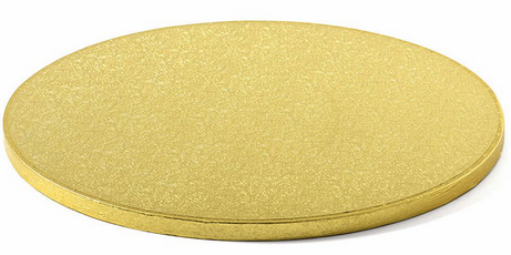 Okrągły złoty  podkład pod tort 250mm 12mm